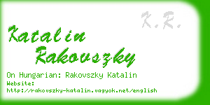 katalin rakovszky business card